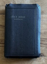 Vintage c. 1950s Holy Bible KJV Illustrated Self Pronouncing World Publishing picture