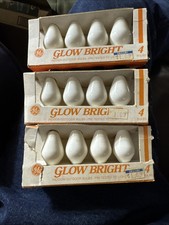 GE Glow Bright C7 White Christmas Light Bulbs 5W Candelabra Base Lot Of 3 picture
