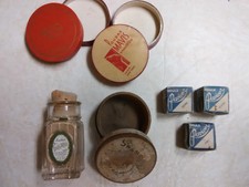 Vintage antique Vivaudou - Djer Kiss - tappan Swansdown boxes / containers LOT picture