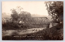 Steel Railroad Bridge Creek West Henniker New Hampshire NH c1915 RPPC Postcard picture