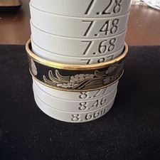 LAURANA ITALIAN DESIGNER ENAMELED BANGLE BRACELET RARE BLACK & GOLD TONE picture