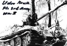 Eldon Knuth sign-auto 4x6 photo WW II France European Theater USA Rare COA LOOK picture