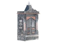 Wooden Mandir with Aluminum Sheet Finish Oxidized Home Temple, Pooja Temple picture