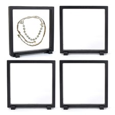 4SET 7in Display Case For Necklace AA Medallion Picture Stone Casino Chip Insect picture