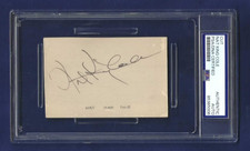 Nat King Cole Autographed Vintage 2.5x4 Card PSA SLAB Jazz Music Singer picture