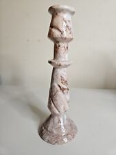 Alabaster Candlesticks Carved Marble Pink Cream Stone Candle Holder 8