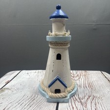 Handmade Wooden Lighthouse With Light picture