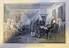 1903 Vintage Magazine Illustration Signing the Declaration of Independence picture