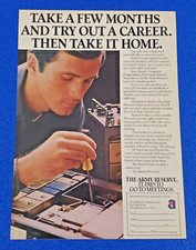 1974 U. S. ARMY RESERVE ORIGINAL CLASSIC RECRUITING PRINT AD 