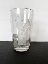 Verlys Art Deco Crystal Glass Vase Signed Carl Schmitz Dated 1940 Raised Seasons picture