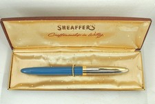 Very Nice Pastel Blue Snorkel Sentinel; 14k Fine Pt; New Sac/Seals; RESTORED picture