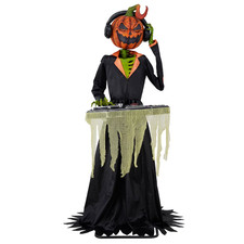 Animated DJ Jack with Turntable Halloween Outdoor Decor, 72 In picture