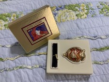 Vintage Spellbound by Estee Lauder Tropical Fish Solid Perfume Compact With Box picture