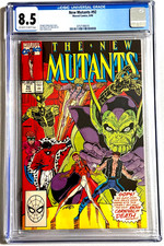 NEW MUTANTS #92 CGC 8.5 ROB LIEFELD CARNIVAL OF DEATH COVER SKRULLS 1990 MARVEL picture