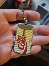 VINTAGE 1991 METAL DIET COKE CAN KEY CHAIN 3.5” picture