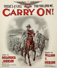 WWI Army Soldier Artillery Horse Team Carry On Sheet Music picture