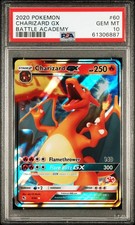 2020 POKEMON BATTLE ACADEMY #60 CHARIZARD GX BATTLE ACADEMY PSA 10 picture