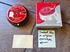 Vintage  Add A Coin Bank W/Box & Original Sealed Key NOS picture