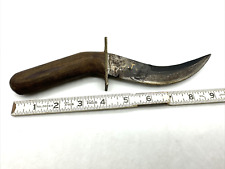 vintage short curved blade knife D. T. Custom Hunting picture