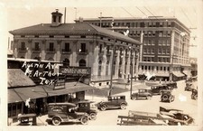 Austin Ave Port Arthur Texas w Root Beer & Bakery Signs RPPC Photo Postcard COPY picture