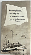 Lucerne Switzerland 1952 LAKE OF LUCERNE NAVIGATION MAP Ship & Train Brochure 6E picture