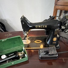 Vintage 1957 Singer 99K Sewing Machine Head - Working Bug-Eye Lamp - EM528194 picture