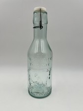 Vintage Absolutely Pure Milk Bottle The Milk Protector With Wire Cap Large 40 Oz picture