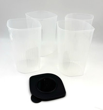 3 VINTAGE TUPPERWARE FRESH N COOL REFRIGERATOR CONTAINER New Lids Pourable Stack picture