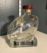 Randy Moss Clear Glass Liquor Bottle w/ Stopper, “84” Medallion, Signed, 50 picture