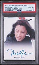 2012 RITTENHOUSE JAMES BOND 50TH ANNIVERSARY SERIES 2 AUTOS MICHELLE YEOH PSA 10 picture