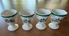 RARE Spode Christmas Tree Egg Cups Set of 4 Vintage England 1 Chipped picture