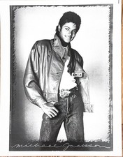 VTG Michael Jackson Promotional 8x10 BW Photo picture