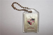 VINTAGE LINCOLN SAMPLE KEY HOLDER KEYCHAIN JOHNSON MOTOR CO MAIN ST. DAYTON OHIO picture