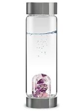ViA WELLNESS - Crystal Water Bottle with Amethyst, Rose Quartz & Clear Quartz picture