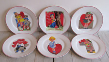 Vtg Rosanna Studio Lot 6 Retro Valentines Dessert Plates 8