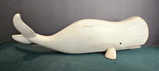 Rustic Resin-Wooden Whale Statue/Figurine picture
