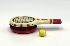Porcelain Hinged Trinket Box Tennis Racket With Ball picture