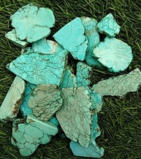 300 Ct+ Certified Arizona Sky Blue Natural Turquoise Slab Loose Gemstone Lot picture