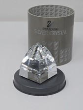 Swarovski Silver Crystal Clear Pyramid Paperweight 2