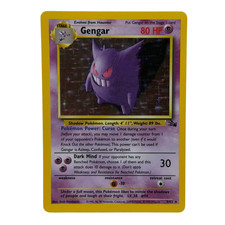 Pokemon TCG: Fossil Holo Rare Unlimited Gengar 5/62 LP picture