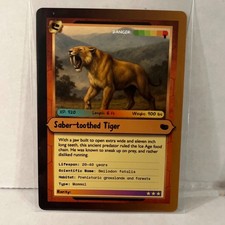 Saber-Toothed Tiger Extinct - The Creature Cards TCG Animal Trading Cards picture