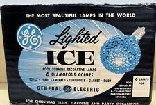 6 Vintage GE Lighted Ice D30 Light Bulbs Snow Balls Holiday Christmas Glamorous picture