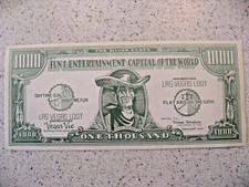 Vtg Las Vegas Loot Hotel Flamingo 1954 Souvenir $1000 One Thousand Dollar Bill picture
