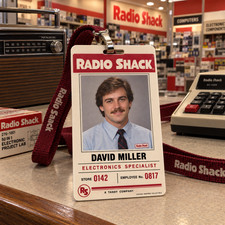Custom Radio Shack ID Card Vintage Personalized Photo Employee Staff Electronics picture