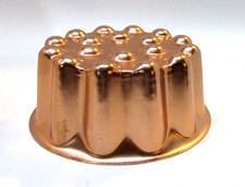 Vintage 1960's Coppertone Aluminum Old 3x6 Round Jello Food Mold Pan picture