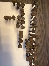 Vintage Lot Railroad Ties Date Nails 1912-1950s picture