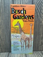 Vintage Busch Gardens Tampa Florida Brochure Featuring African Safari Theme & Ma picture
