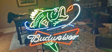 US STOCK Bass Fishing Beer Neon Sign 24