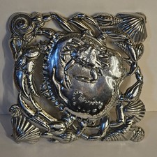 Vintage Arthur Court Crab Tray 1997 Seashell Shell Ocean Nautical Square  Decor picture