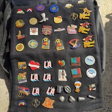 225+ Vintage Pin Lot USC Rose Bowl FIFA BNSF Railroad Knott’s Advertising Enamel picture